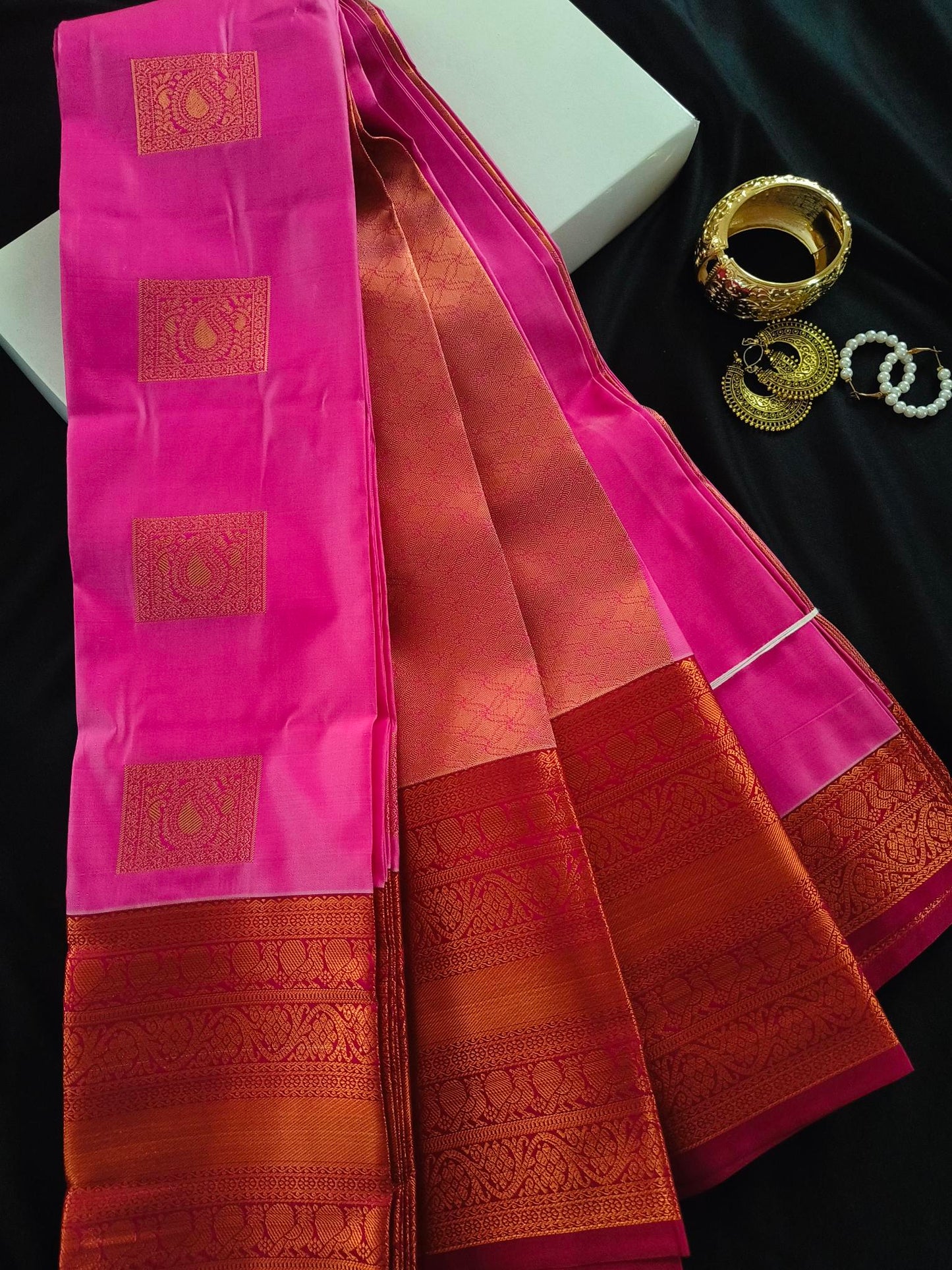 Soft Silk Magha Silk Pink Saree