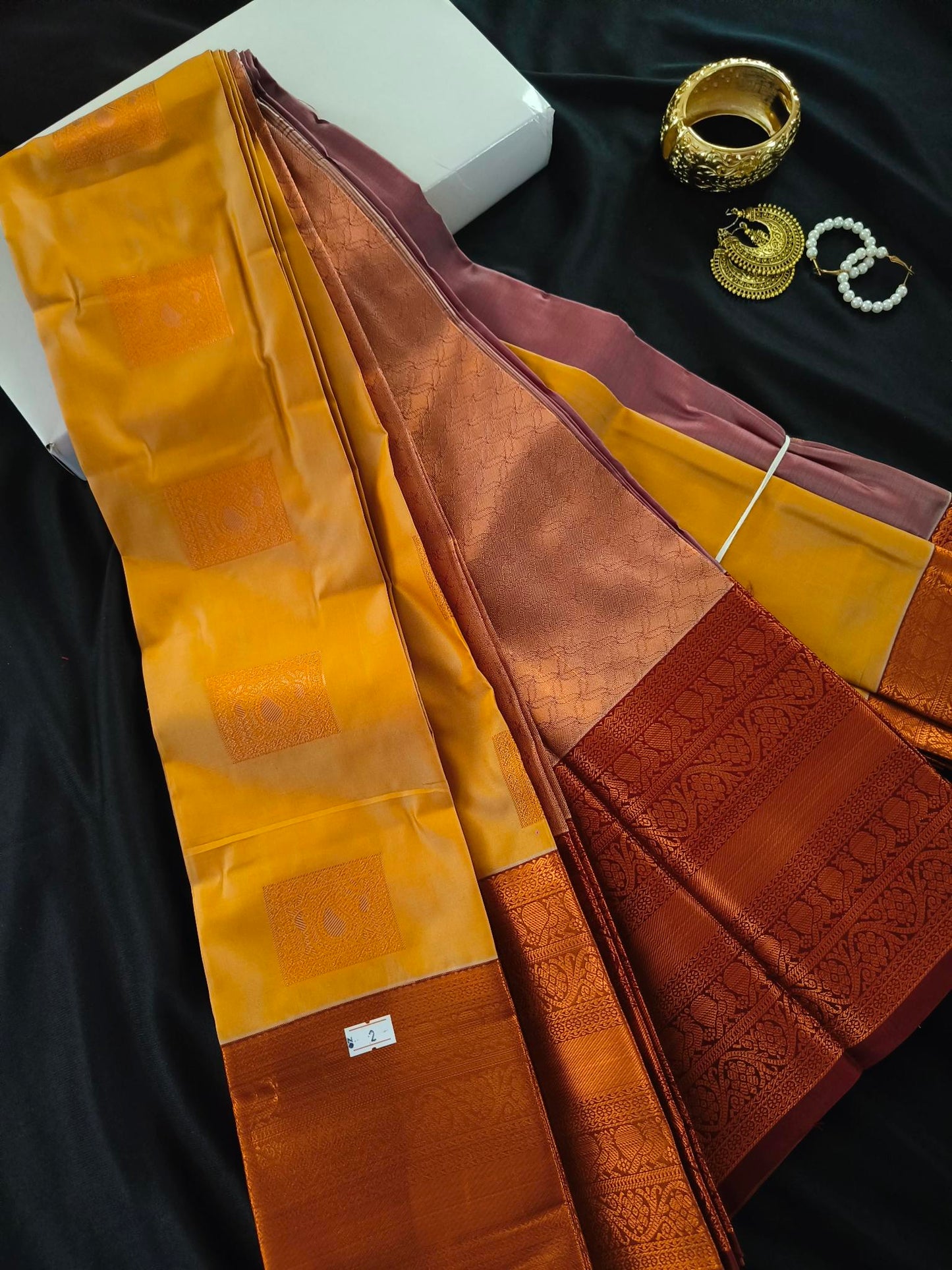 Soft Silk Magha Silk Yellow Saree
