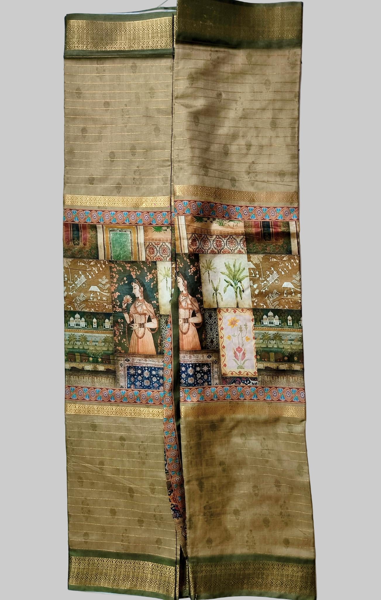 Digital Print- Fancy Saree - Green