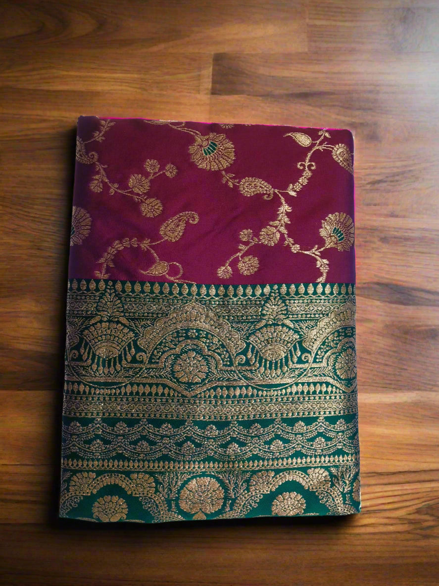 Soft Banarasi Meenakari Saree