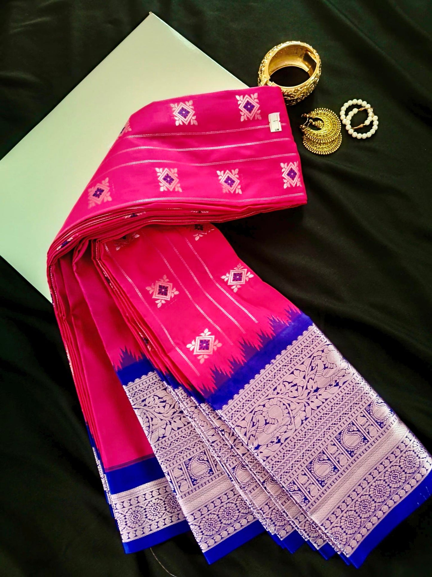 Semi Silk Pink Saree