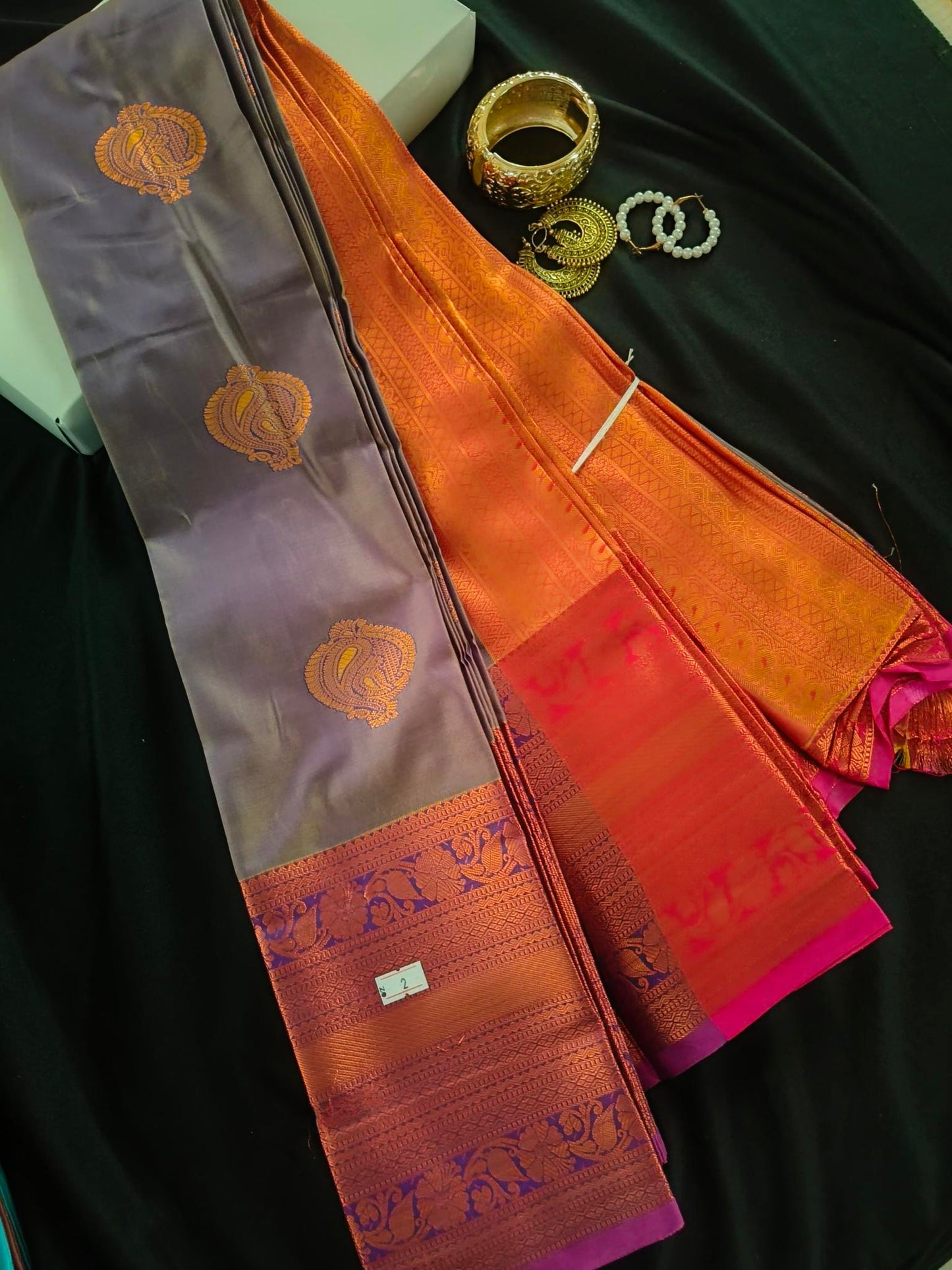 Soft Silk Magha Silk Lavender Saree