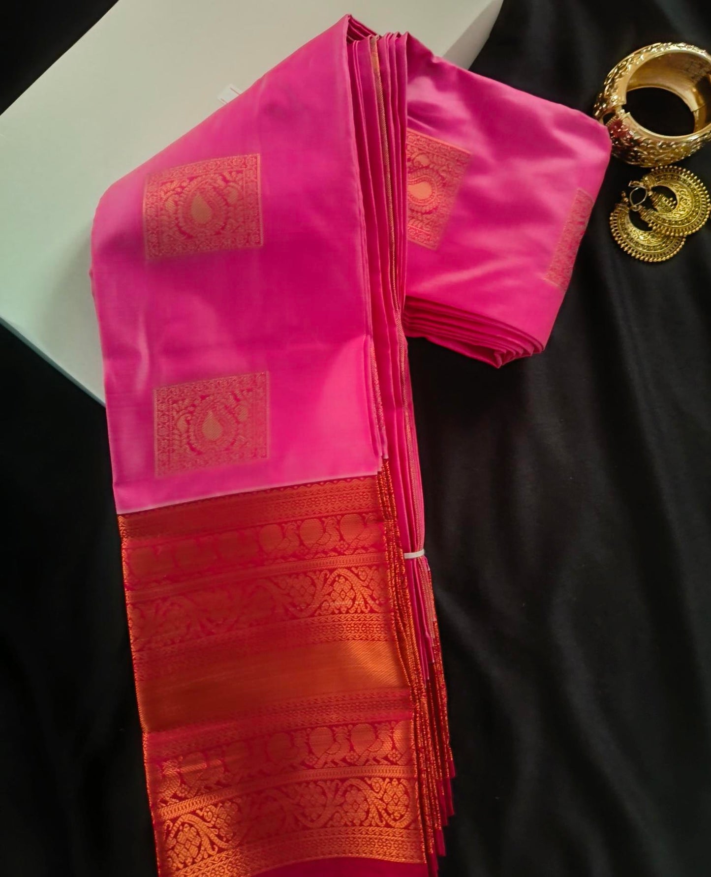 Soft Silk Magha Silk Pink Saree