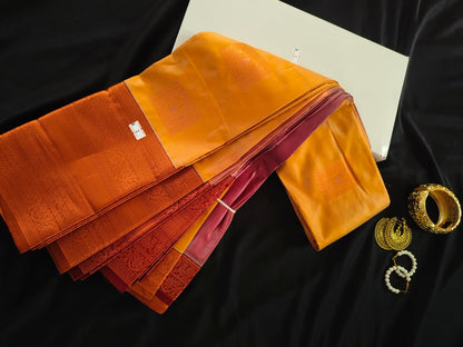 Soft Silk Magha Silk Yellow Saree