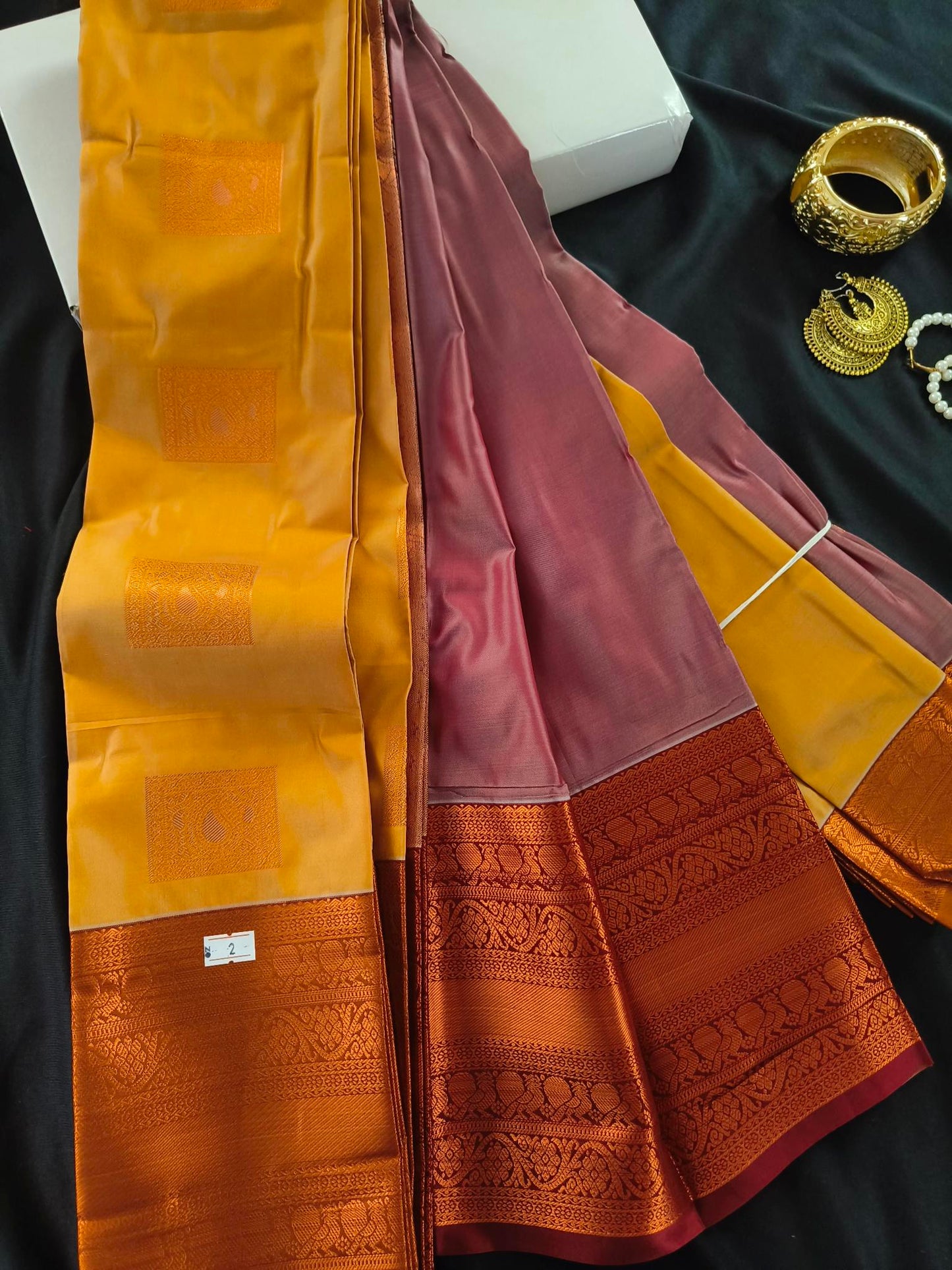 Soft Silk Magha Silk Yellow Saree