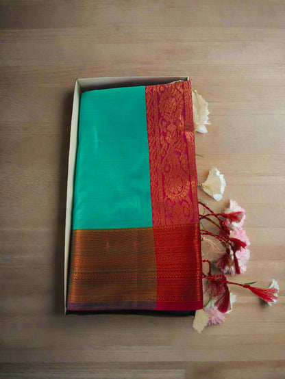 Soft Silk Sky Blue Saree