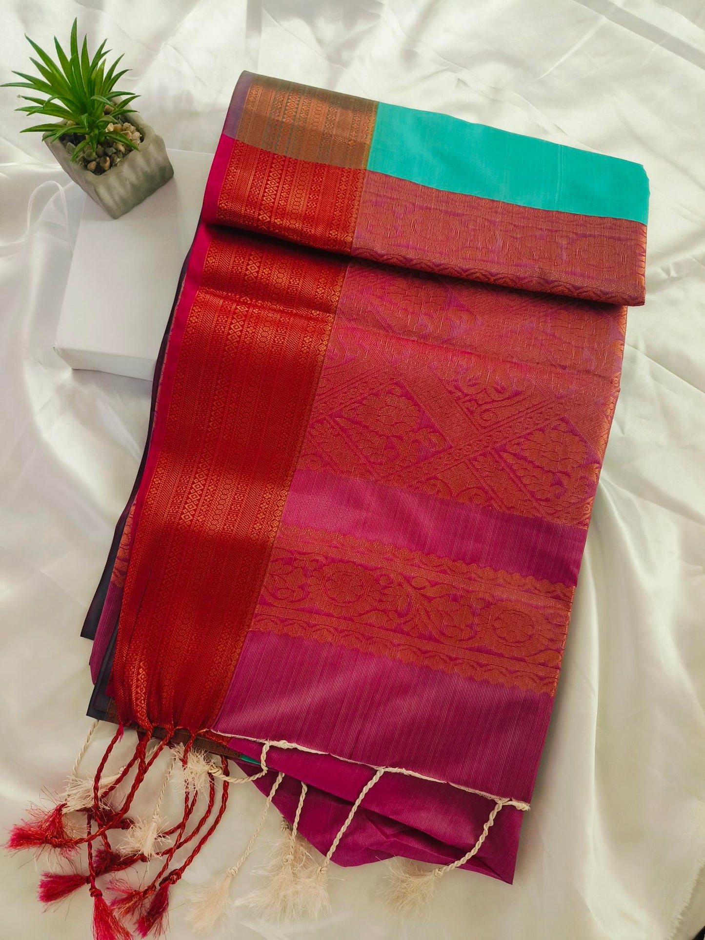 Soft Silk Sky Blue Saree