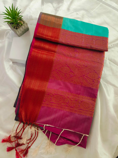 Soft Silk Sky Blue Saree