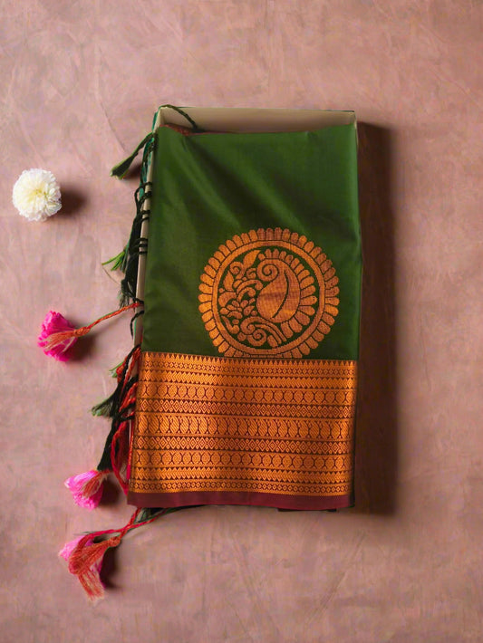 Soft Silk Green Saree