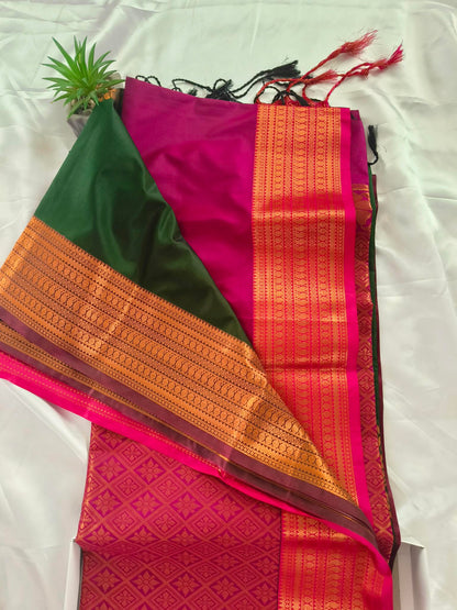 Soft Silk Green Saree