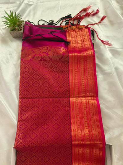 Soft Silk Green Saree