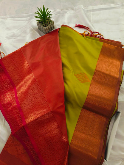 Soft Silk Pista Green Saree