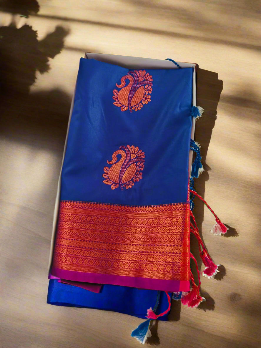 Soft Silk Royal Blue Saree