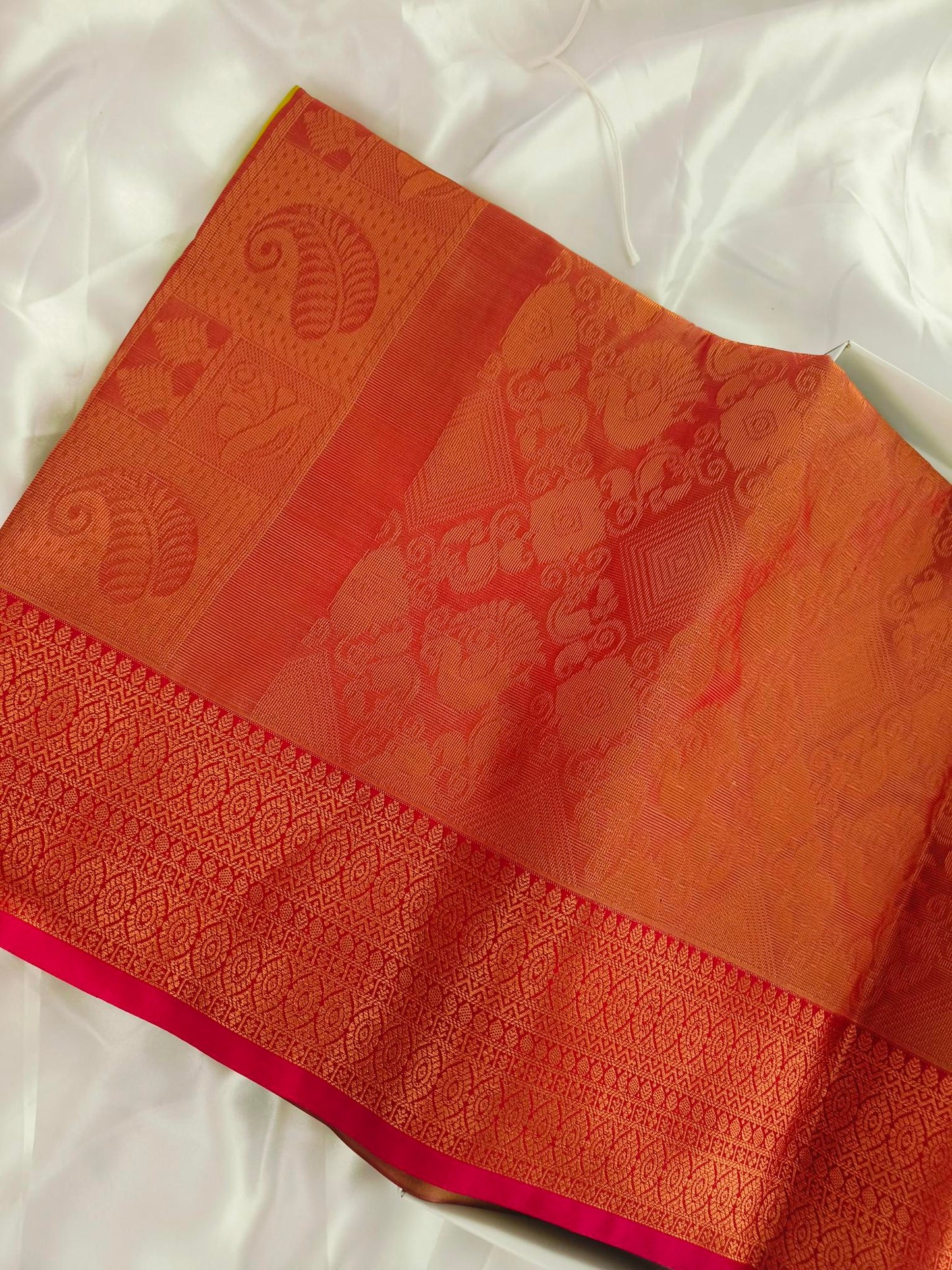 Soft Silk Mustard Yellow Saree