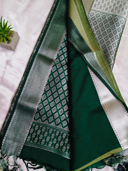 Rain Drop Soft Silk Light Green Saree