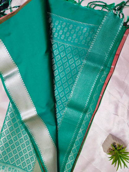 Rain drop Soft silk Rust Brown Saree