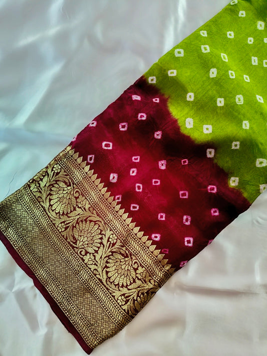 Bandhej Silk Bhandini Saree