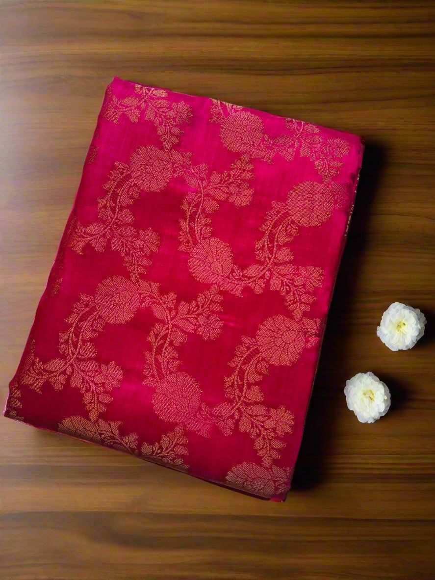 Digital and Butta Georgette Saree - Red