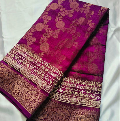 Digital and Butta Georgette Saree - Pink