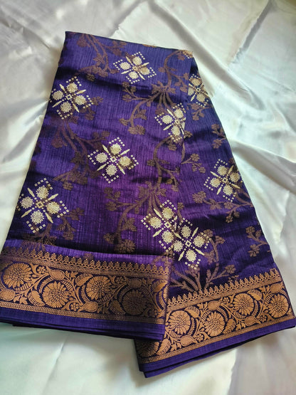 Digital and Butta Georgette Saree - Purple.