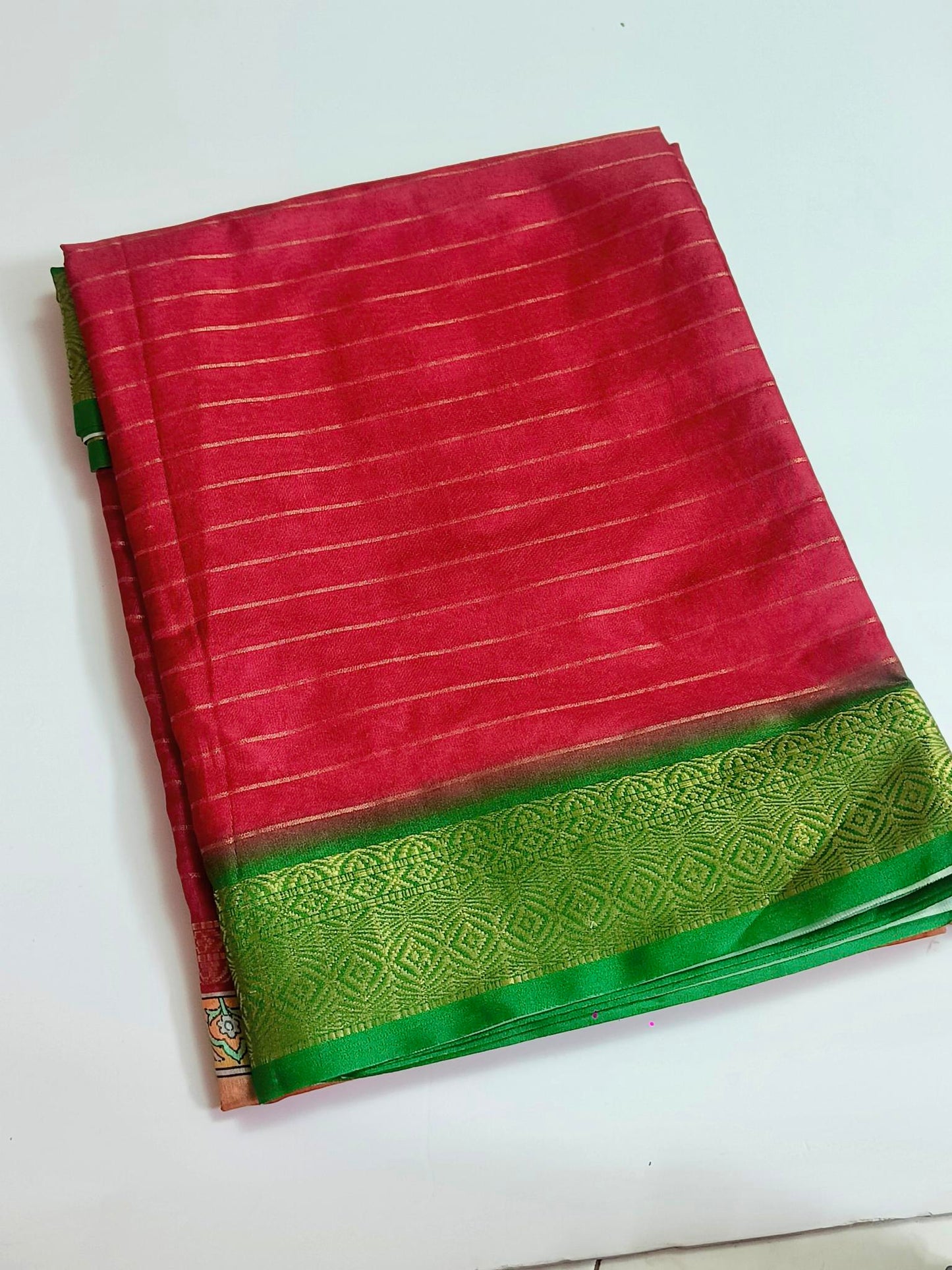 Digital Print- Fancy Saree - Brick Red