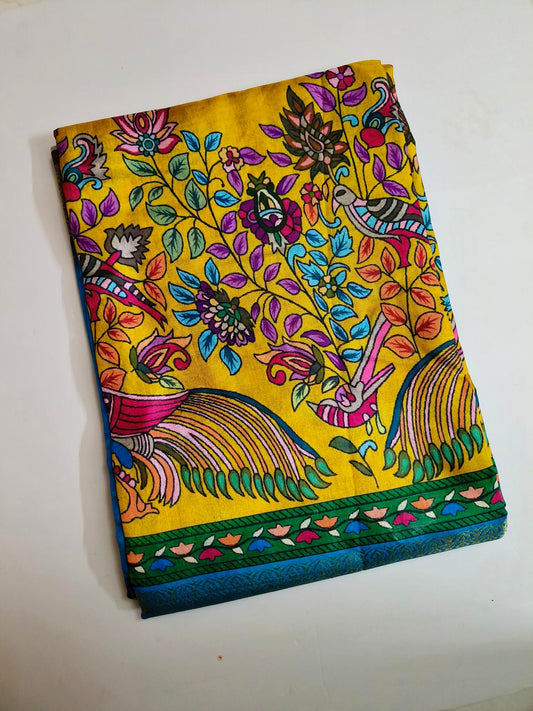 Digital Print- Fancy Saree - Sky Blue