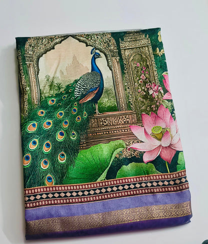 Digital Print- Fancy Saree - Lavander